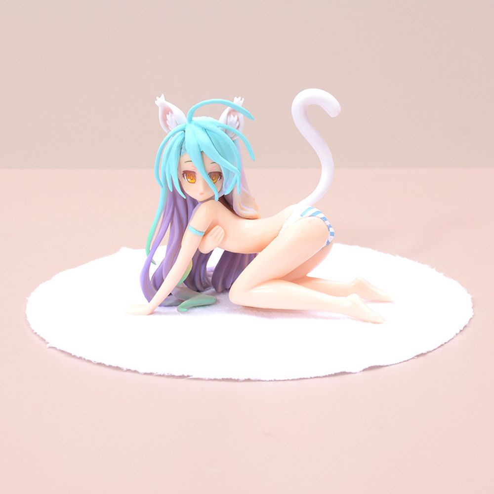 1 mô hình đồ chơi nhân vật Shiro trong phim hoạt hình No Game No Life bằng PVC 9cm