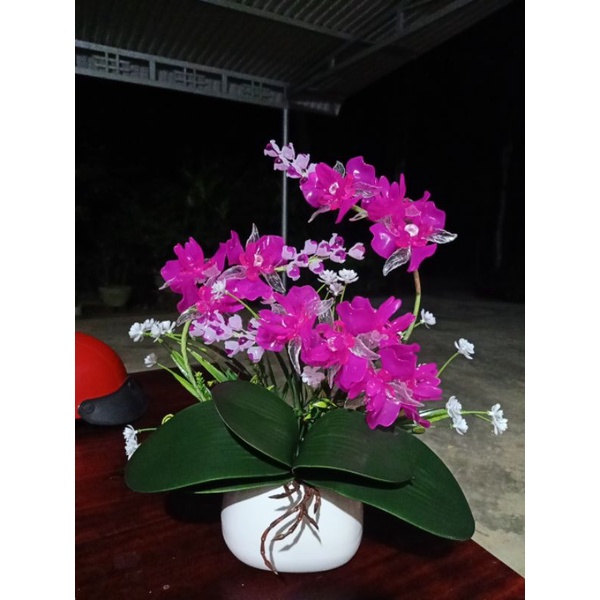 Set nguyên liệu tự làm bình hoa lan pha lê + bình