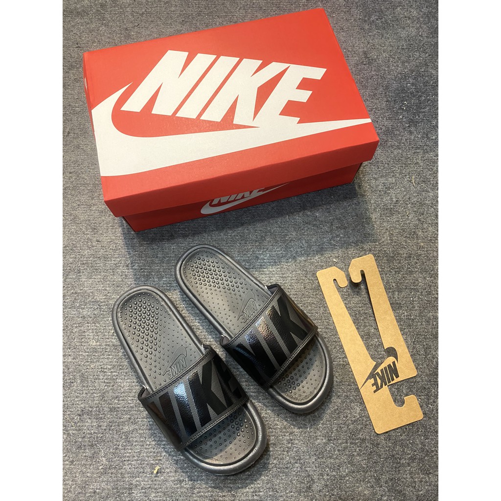 Dép n i k e đệm nam đen full