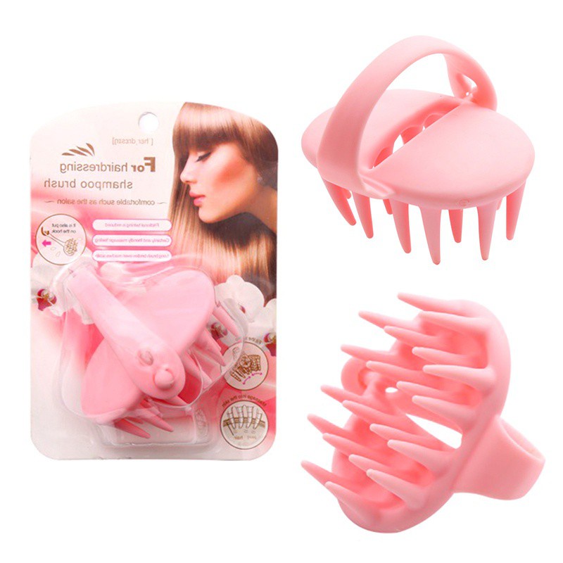Bàn chải Silicon massage gội đầu tiện lợi chất lượng cao