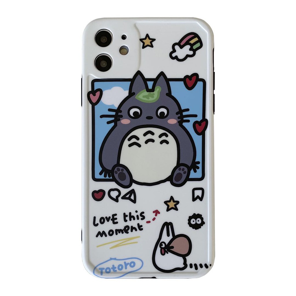 Ốp điện thoại IMD hình Hayao Miyazaki Totoro hoạt hình cho iPhone7/8/9 7plus/8plus x/xs xsmax 11 11pro 11promax SE2