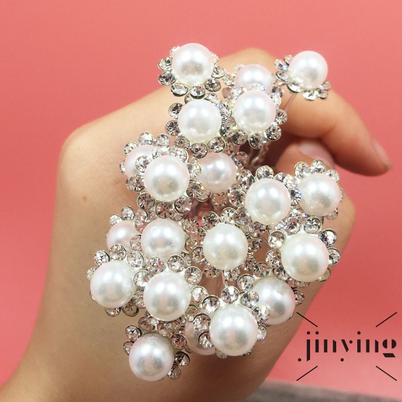 GETNOIVAS Set 10 trâm cài tóc đính ngọc trang trí tóc cô dâu