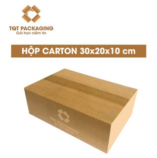 Bộ 40 Hộp Thùng Carton KT  30x20x10 cm 3 lớp mặt nâu, đáy mọc