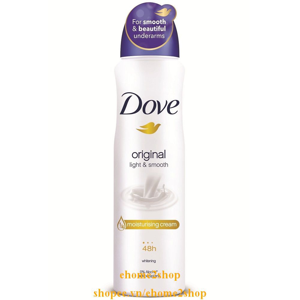 Xịt Khử Mùi Nữ 150Ml Dove Original, shopee.vn/ehome2shop.