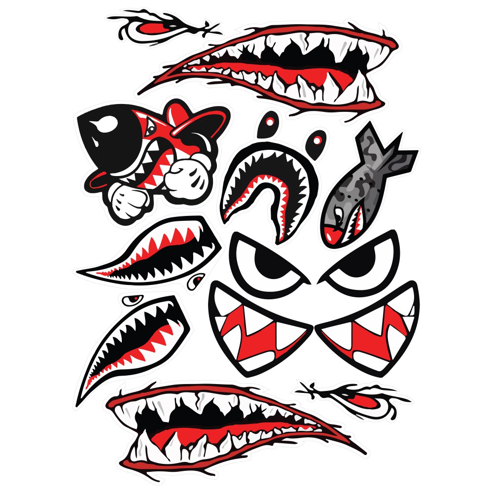 Bộ Tem Logo Dán Xe Máy - Sticker Dán Xe