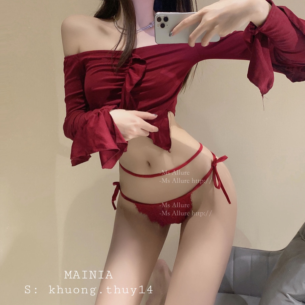 Quần Lót Ren Nữ 2 Dây Ngang Buộc Cột Dây Sexy Gợi Cảm Cao Cấp Siêu Đẹp Mainia Shop