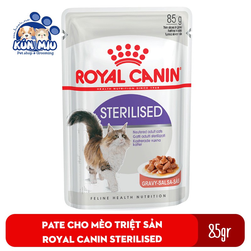 Thức ăn Pate cho mèo triệt sản Royal Canin Sterilised 85gr