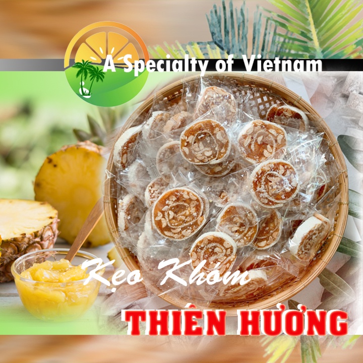 Kẹo khóm cuộn tắc chua ngọt ít đường - đồ ăn vặt