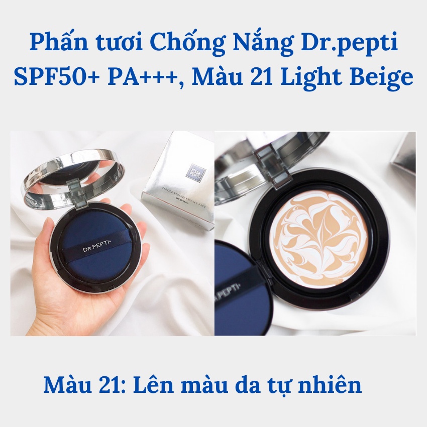 Phấn Tươi Chống Nắng Nâng Tone Che Khuyết Điểm Kiềm Dầu Dr.pepti Volume Essence Pact- KOBE YOUNG