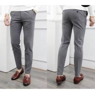 Quần Âu Nam Xám Cotton Co Giãn 4 Chiều - Quần Tây Nam Thiết Kế Chuẩn Hàn Quốc