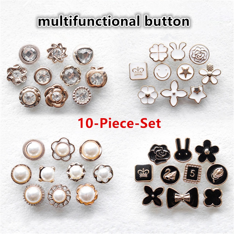 Set 10 Ghim Cài Áo Cardigan Chống Chói Tiện Dụng