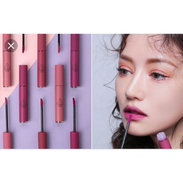 ( Bộ 3 mầu Tím mới ) son kem 3ce Velvet Lip Tint