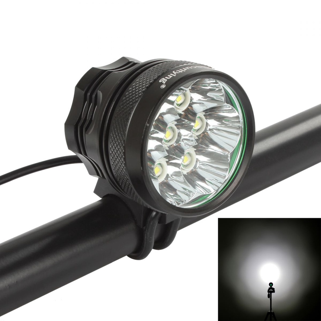 Đèn Pin 7 x T6 LED Siêu Sáng 4200Lm Với 3 Chế Độ Chiếu Sáng Cho Xe Đạp