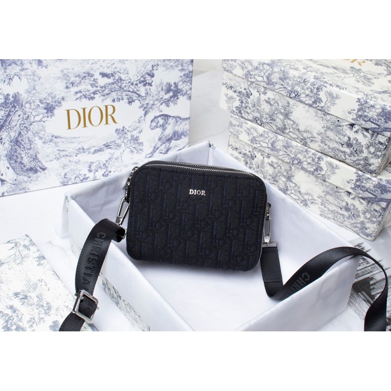 Túi đeo chéo nam Dior oblique 2020 CD da thật cao cấp