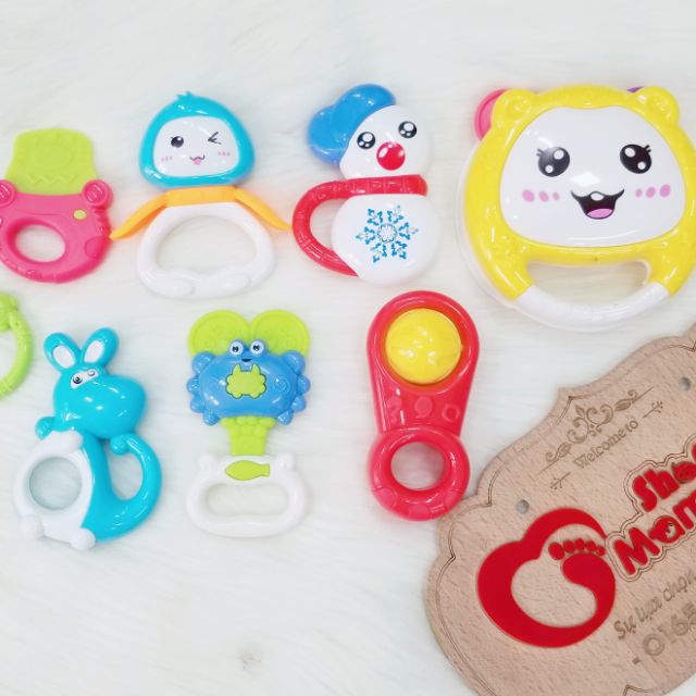 Set đồ chơi nhà tắm, xúc xắc &amp; gặm nướu 5,7,10 món
