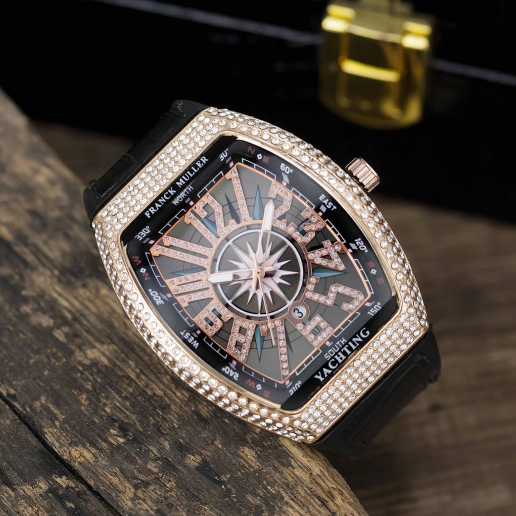 Đồng hồ nam Frank Muller - Thiết kế full Đá sang trọng, tặng hộp và bảo hành 12 tháng shop108 | BigBuy360 - bigbuy360.vn