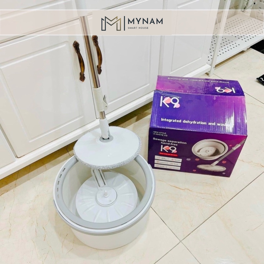 Cây lau nhà tự vắt thông minh MYNAM chổi lau nhà tách nước bẩn 360 độ bộ lau nhà cao cấp chính hãng