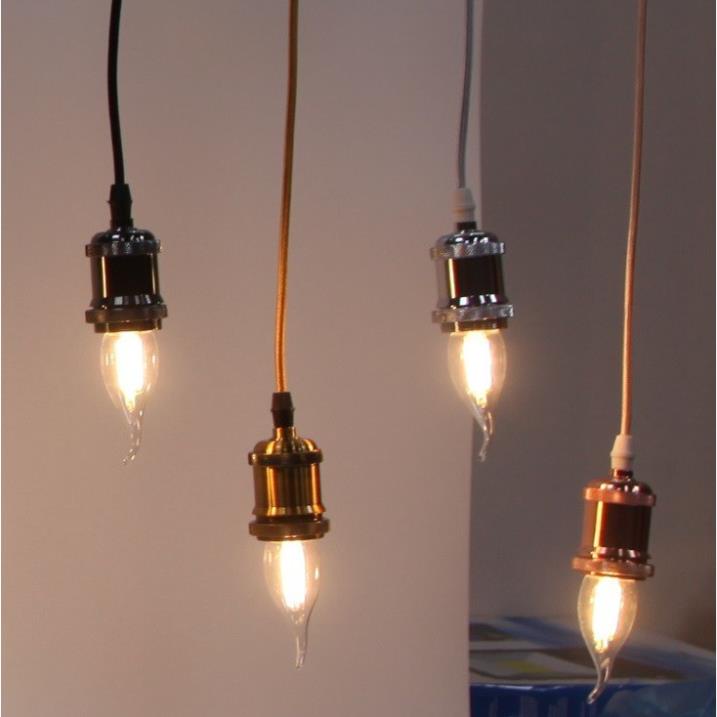 Bộ 3 dây đèn thả cổ điển bóng Led Edison hình nến C35 4W