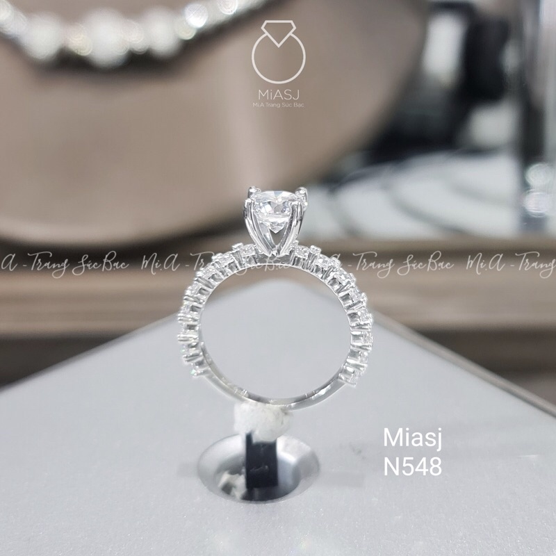 Nhẫn nữ bạc Ý S925 MiASJ nạm đá Cz cao cấp N548