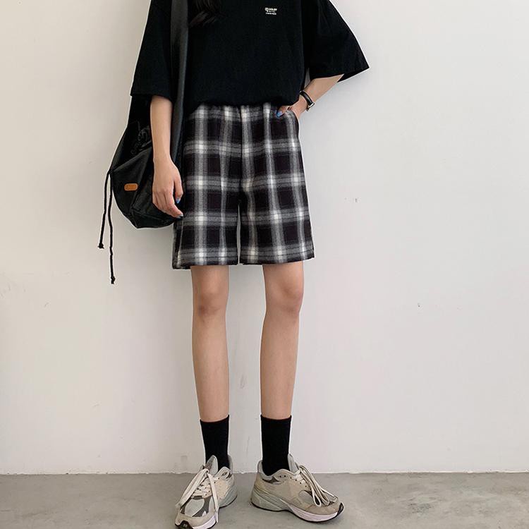 QUẦN ĐÙI KẺ CARO ULLZANG - QUẦN SHORT CARO UNISEX HOT