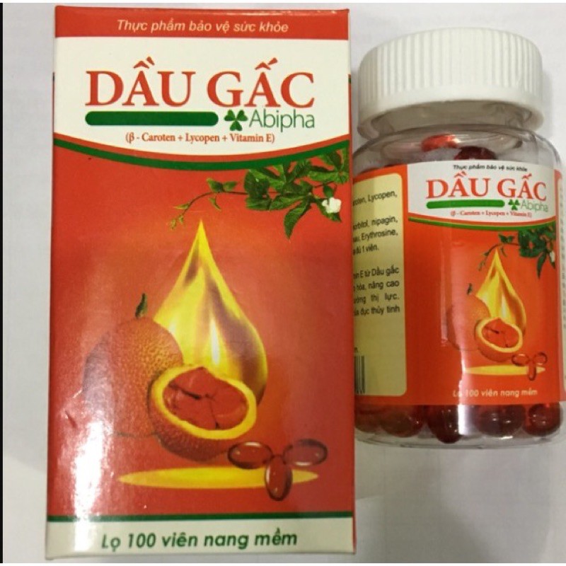 Viên dầu gấc Abipha - Hộp 100 viên