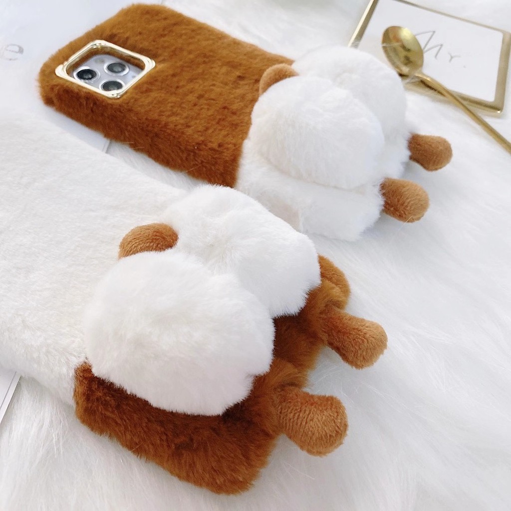 Ốp điện thoại hình mông chó corgi nhồi bông dành cho Iphone7 8 X/Xs/Xs Max 11 11 Pro 11promax 12 pro max 13 pro max