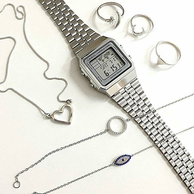 Đồng hồ unisex dây kim loại Casio chính hãng Anh Khuê A500WA-7DF