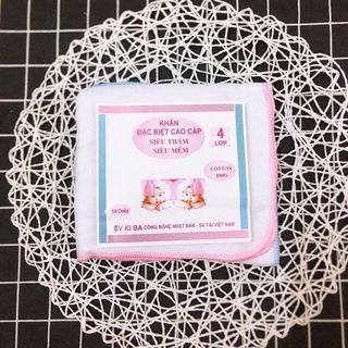 Khăn sữa xô kiba 2 lớp, 4 lớp set 10c