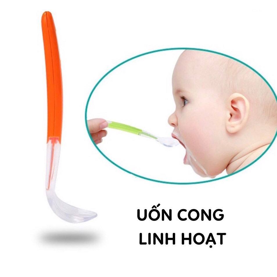 [HCM - SIÊU RẺ] Thìa Ăn Dặm Silicon Siêu Mềm Ăn Dặm Cho Bé