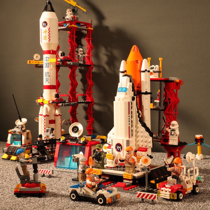 Tàu con thoi Mô hình tên lửa dành cho trẻ em Quà tặng 10-12 tuổi Xếp Lắp ráp trí tuệ Khối xây dựng Đồ chơi cậu b