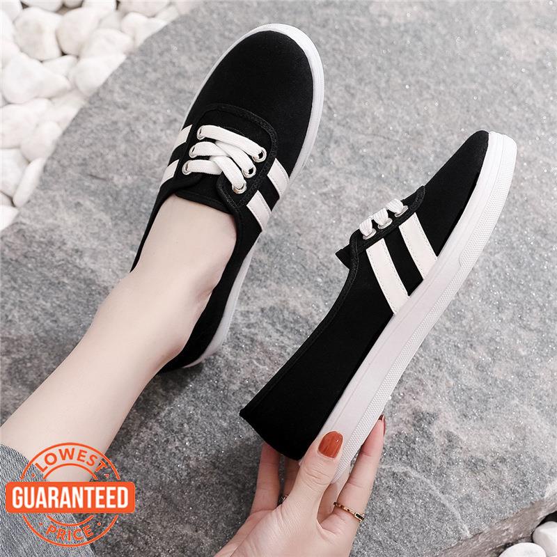 Pim Hàng Sẵn Sàng⭐️Giày Thể Thao Vải Bạt Phong Cách Ulzzang Hàn Quốc Thời Trang Mùa Thu Dành Cho Nữ Size 30-40 XZ29933