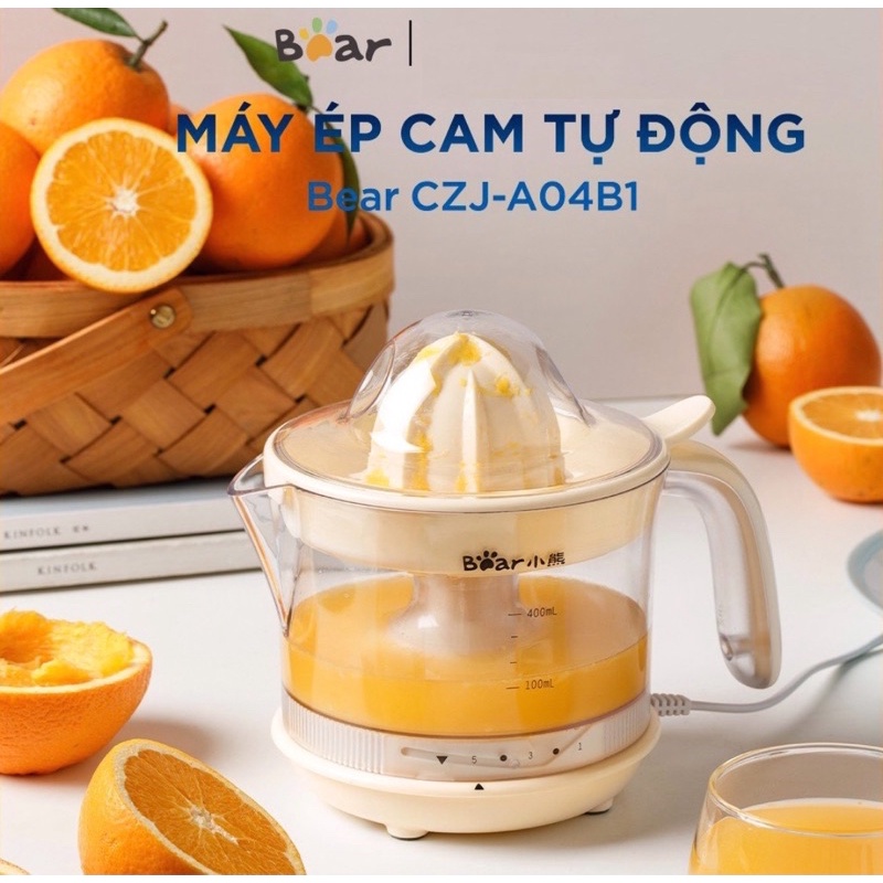 Máy Vắt Cam Tự Động Bear 400ml CZJ-A04B1 - Chính Hãng Bảo Hành 18 Tháng