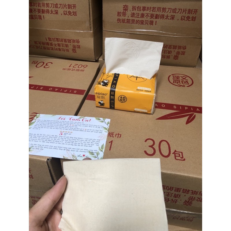 Giấy Ăn Gấu Trúc SIPIAO Thùng 30 Gói siêu dai