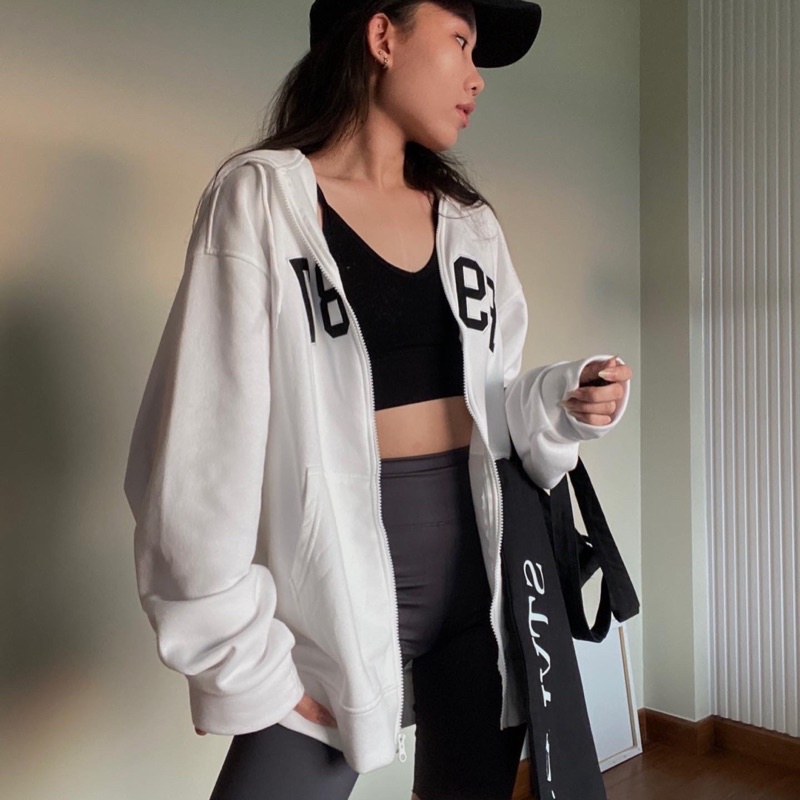 Áo khoác zip basic , áo hoodie oversize F987