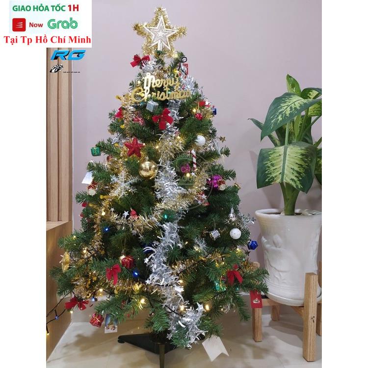 Cây Thông Noel Trang Trí Giáng Sinh 1m2, 90cm Tặng 1 Ngôi Sao Và 2 Dây Kim Tuyến Hàng Cao Cấp Sản Xuất Tại Việt Nam