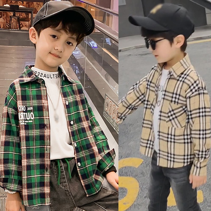Áo Sơ Mi Tay Dài Sọc Ca Rô Thời Trang Hàn Quốc Cá Tính Cho Nam