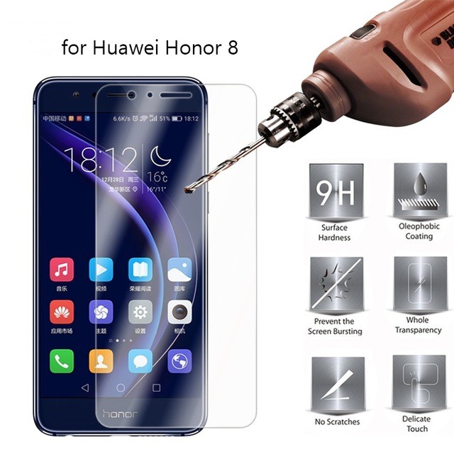 Kính Cường Lực Bảo Vệ Màn Hình Cho Huawei Honor 10 9 8 7 7X 6C 5 5X 5C Pro Lite