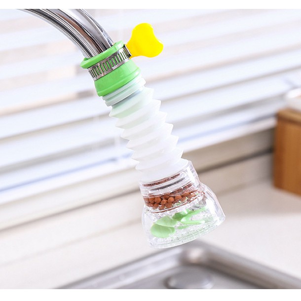 Vòi rửa chén tăng áp Vòi nước hoa sen lò xo nhựa tiết kiệm nước xoay 360 độ tiện lợi cho nhà bếp