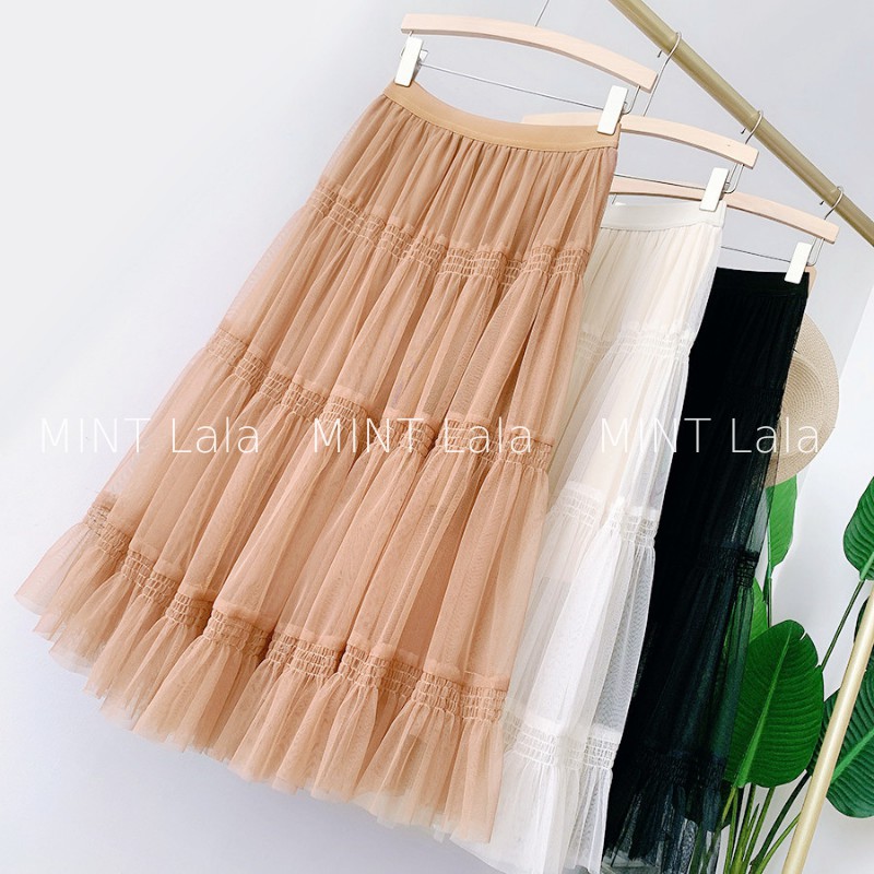 Chân Váy Lưới Tutu 3 Lớp Dáng Dài Sang Chảnh - Hàng QC