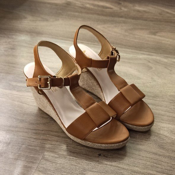 Sandal đế xuồng nữ 7p da bò mềm LUNASHOES 6003 bảo hành 2 năm ảnh thật chụp tại cửa hàng