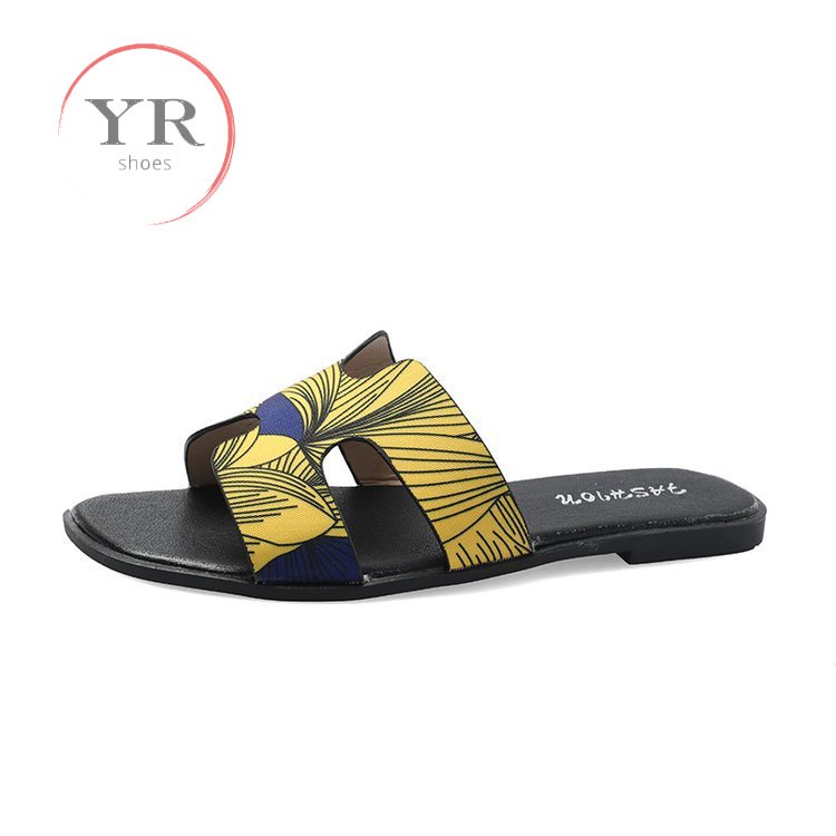 Dép Sandal Đế Bằng Hình Chữ H Thời Trang Cổ Điển Cho Nữ