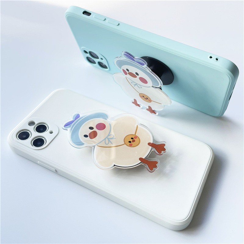Giá đỡ dán ốp điện thoại Chống điện thoại popsocket hình vịt đeo balo siêu xinh
