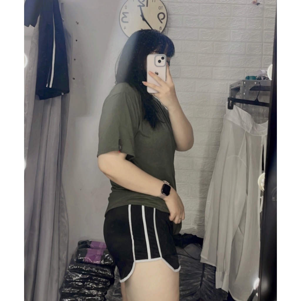 Quần đùi lưng thun thể thao nữ bigsize chất thun co giãn