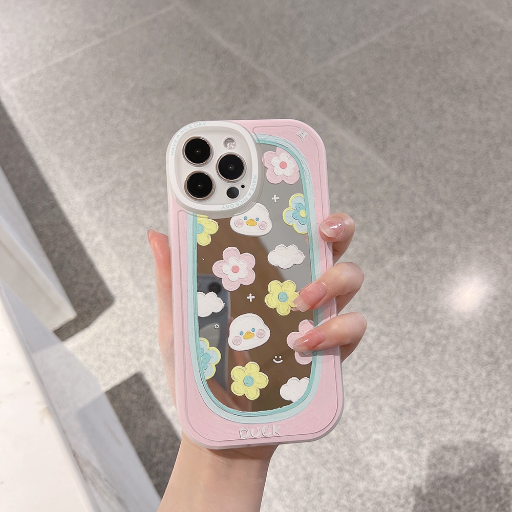 Ốp Điện Thoại Mềm Họa Tiết Tranh Sơn Dầu Hình Vịt / Vịt Cho iphone 11 12 13 pro max mini XR XS 7 8 plus