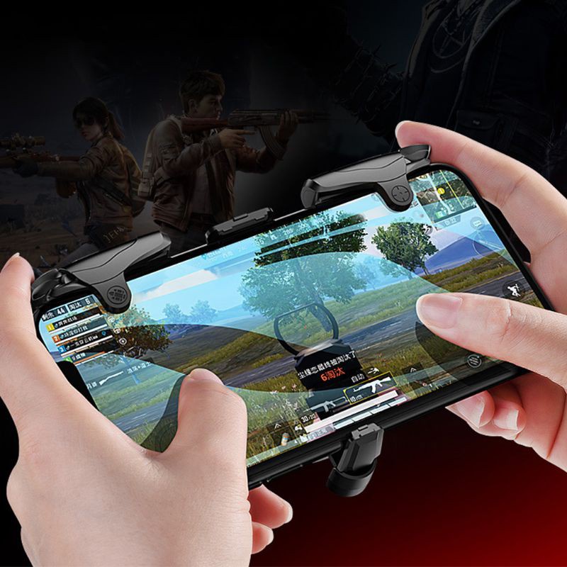 HSV PUBG Mobile Phone Controller Auto High Frequency Click Gaming Triggers Gamepad Joystick for Cellphones