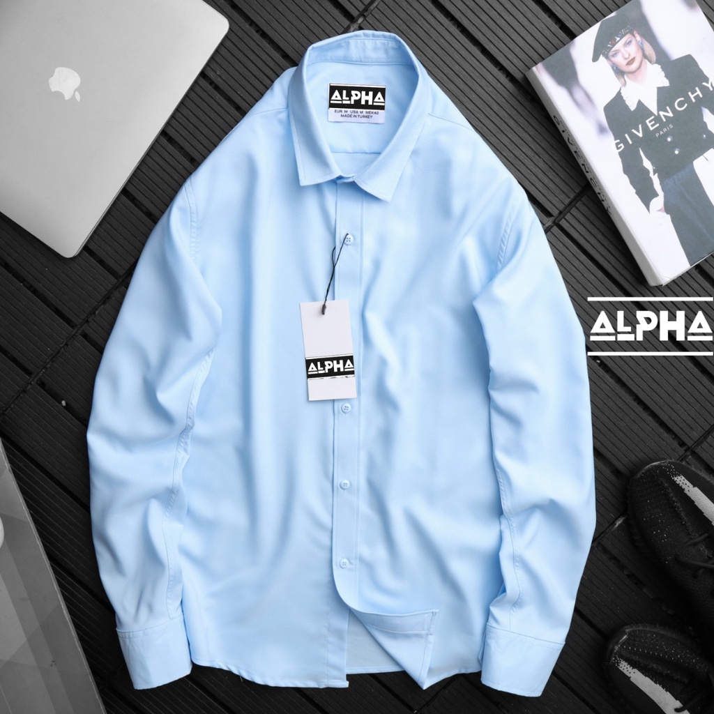 Áo sơ mi nam dài tay chất cotton lụa chống nhăn thấm hút bảng màu basic dễ phối GEN08