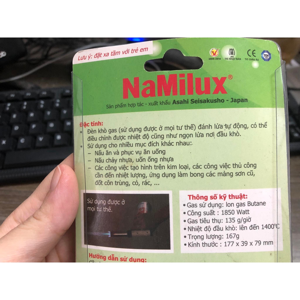 ĐÈN KHÒ , KHÒ GA MINI NAMILUX NA-187- AN TOÀN [HÀNG CAO CẤP]  , CHÍNH HÃNG VÀ CHẤT LƯỢNG CAO