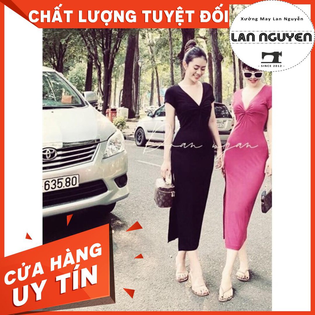 (Up New) VÁY BODY XOẮN NGỰC XẺ 3 MÀU CỰC HOT - 0191