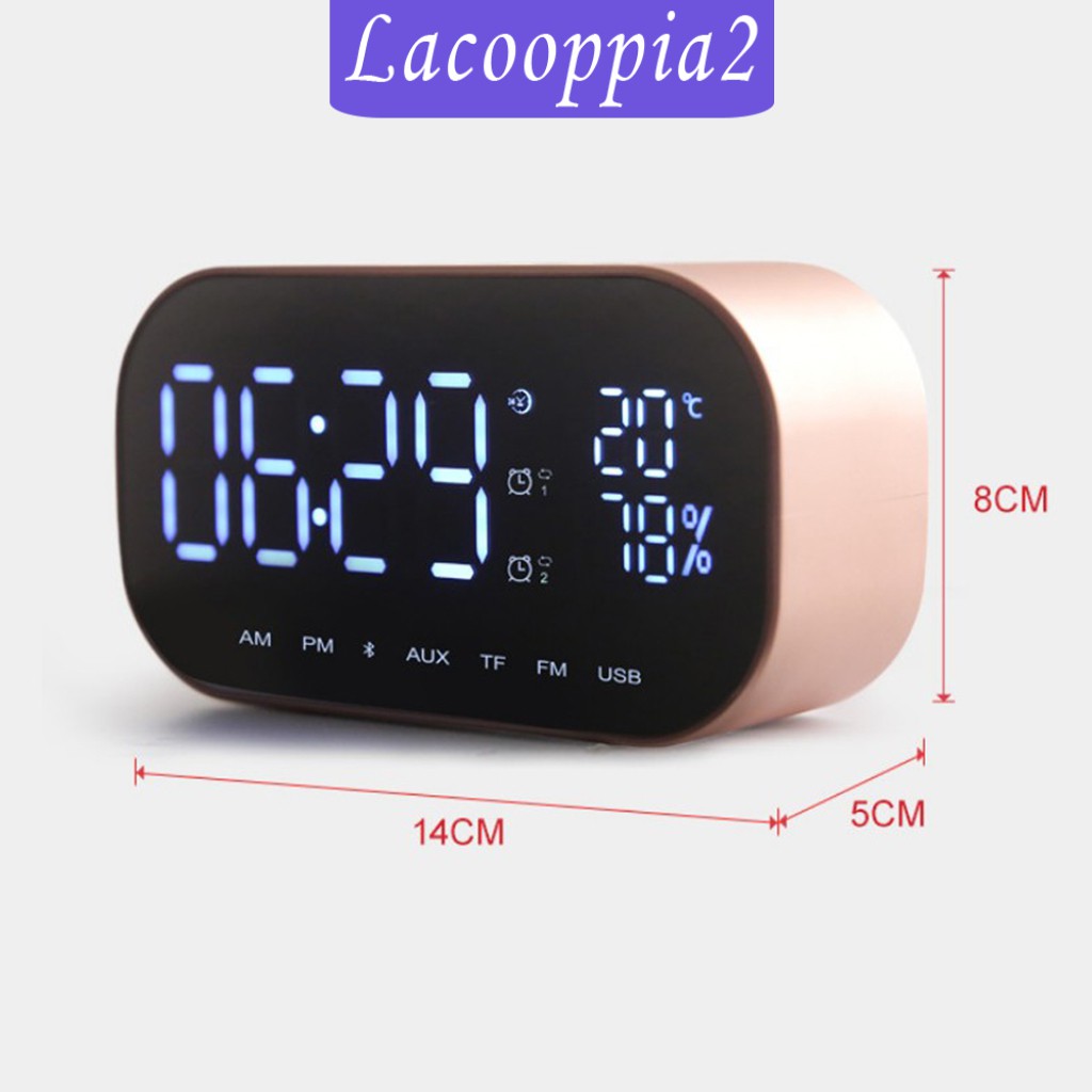 Loa Lapopopia2 Bluetooth Không Dây Tích Hợp Đèn Led Và Đồng Hồ Báo Thức