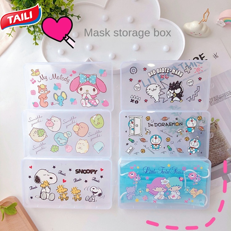 Hộp Đựng Khẩu Trang Sumikkogurashi Hoạt Hình Chống Nước Chống Bụi Tiện Lợi